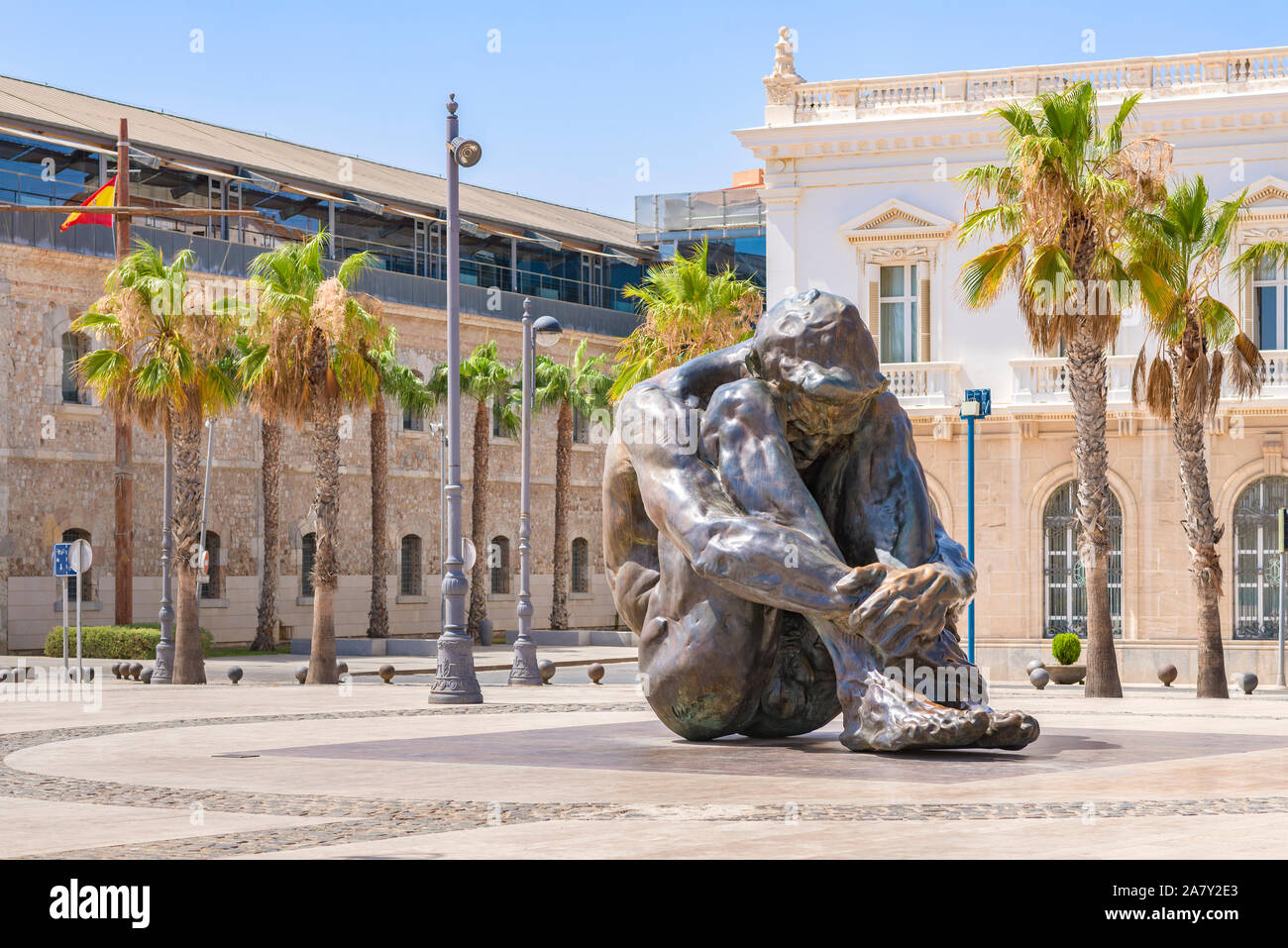 Der Cache Skulptur von Cartagena, Spanien Stockfoto