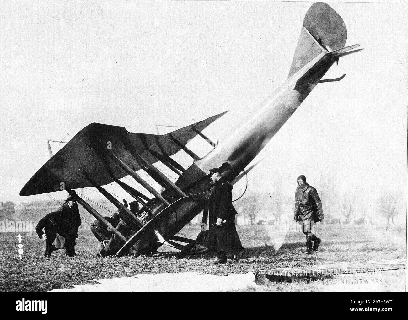 Flugzeuge - Unfälle - Flugzeug Wracks. Mineola, N.Y Stockfoto