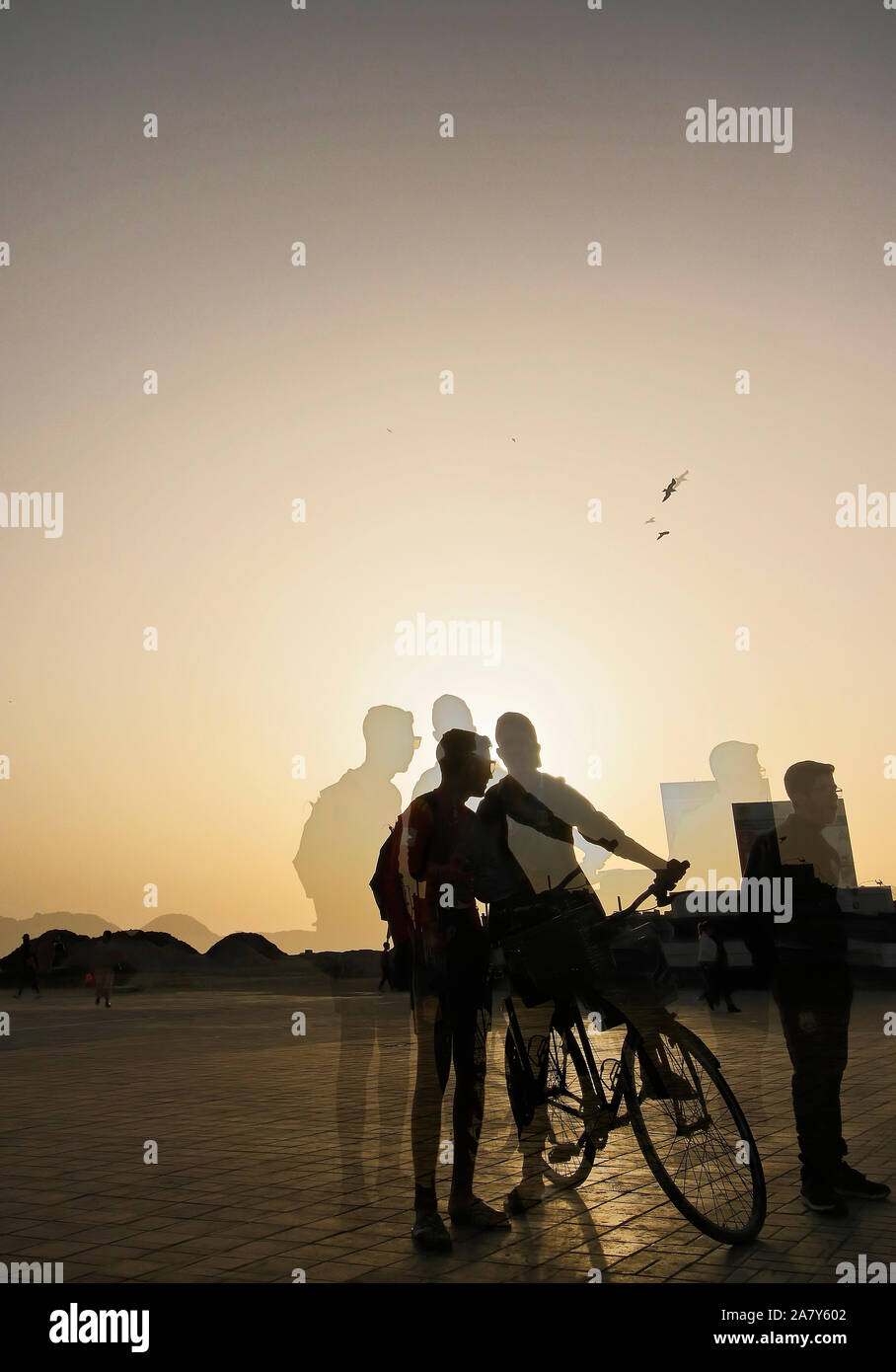 Moulay Assan Platz, Essaouira, Marokko Stockfoto