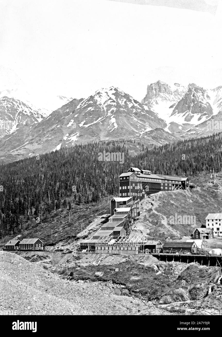 Bonanza Kupfermine 1900-1920 Alaska Stockfoto