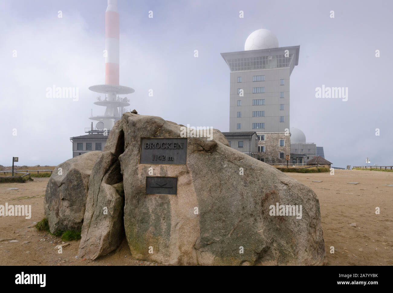 Der Brocken im Harz, Sachsen-Anhalt, Deutschland, Europa Stockfoto