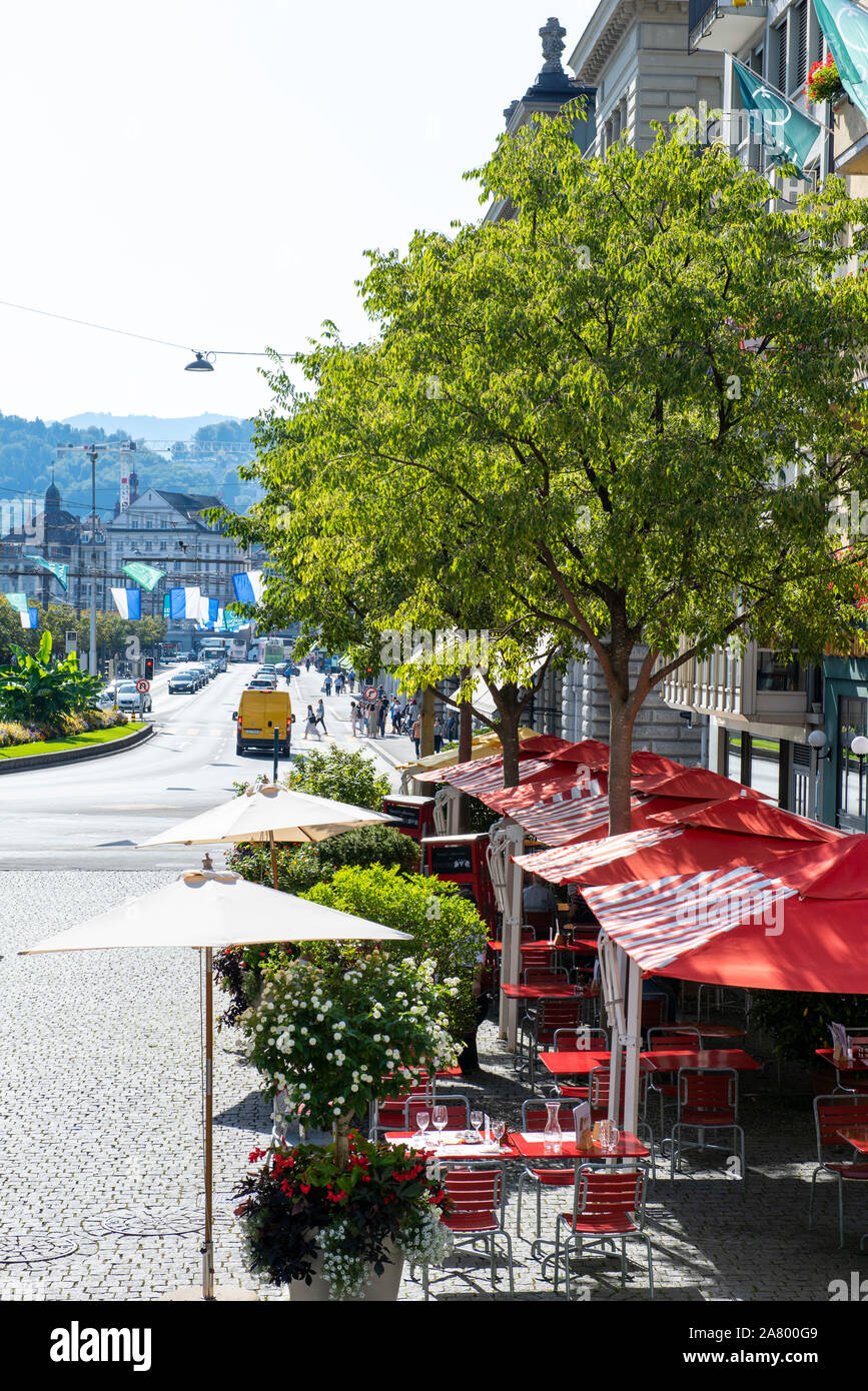 Einem sonnigen Sommertag in der Stadt Luzern in der Schweiz, in Europa Stockfoto