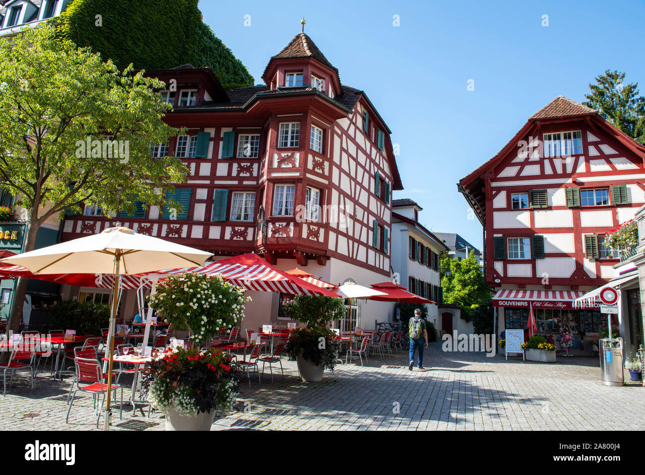 Einem sonnigen Sommertag in der Stadt Luzern in der Schweiz, in Europa Stockfoto Einem sonnigen Sommertag in der Stadt Luzern in der Schweiz, in Europa Stockfoto