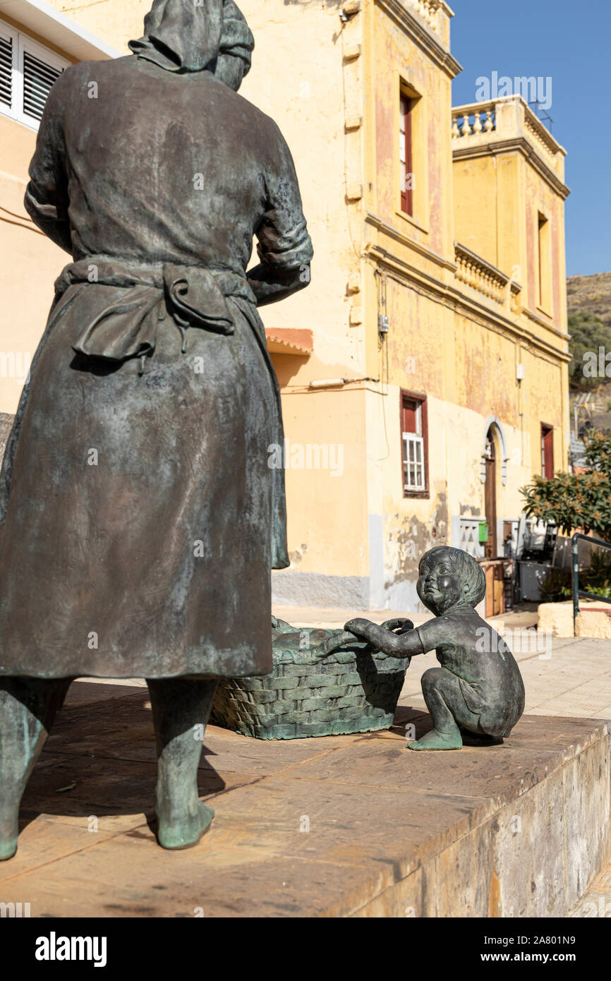 Statue in der Plaza de Los Lavaderos in Santa Cruz de Tenerife, Kanarische Inseln, Spanien Stockfoto