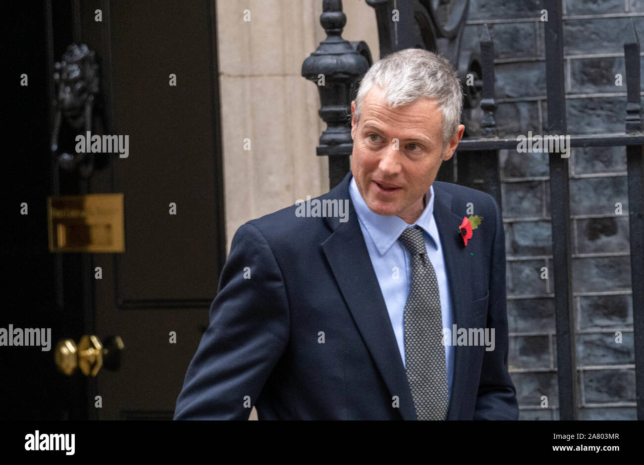 London, Großbritannien 5. Nov. 2019, Zac Goldsmith Blätter einer Kabinettssitzung am 10 Downing Street, London Credit Ian Davidson/Alamy leben Nachrichten Stockfoto