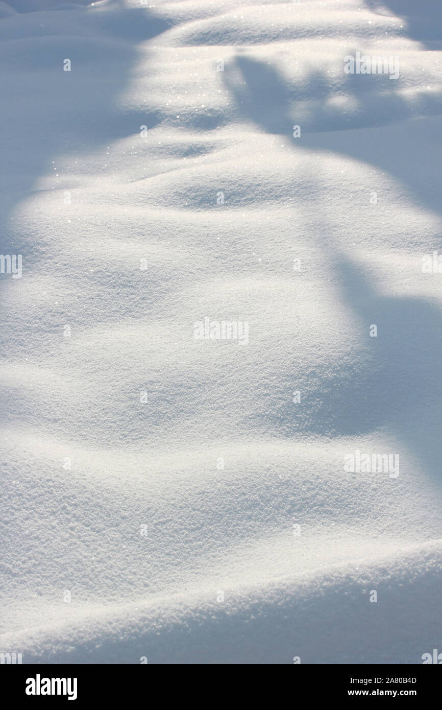 Weißer Schnee Hintergrund abstrakte Textur Stockfoto