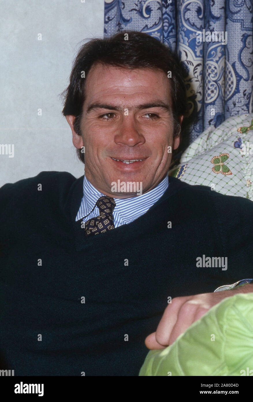 Tommy Lee Jones im Intercontinental Hotel, London 1983 Stockfoto