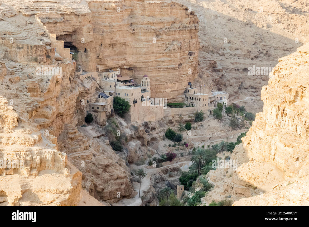 Saint George's Kloster in Wadi Qelt Stockfoto