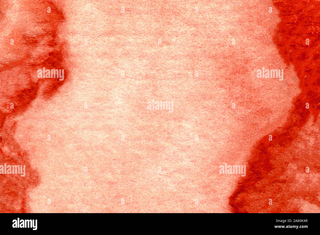 Abstrakte Aquarell Hintergrund von Hand auf Papier gezeichnet. Red künstlerische abstrakte Darstellung. Volumetrischen Rauch roten Elementen. Stockfoto