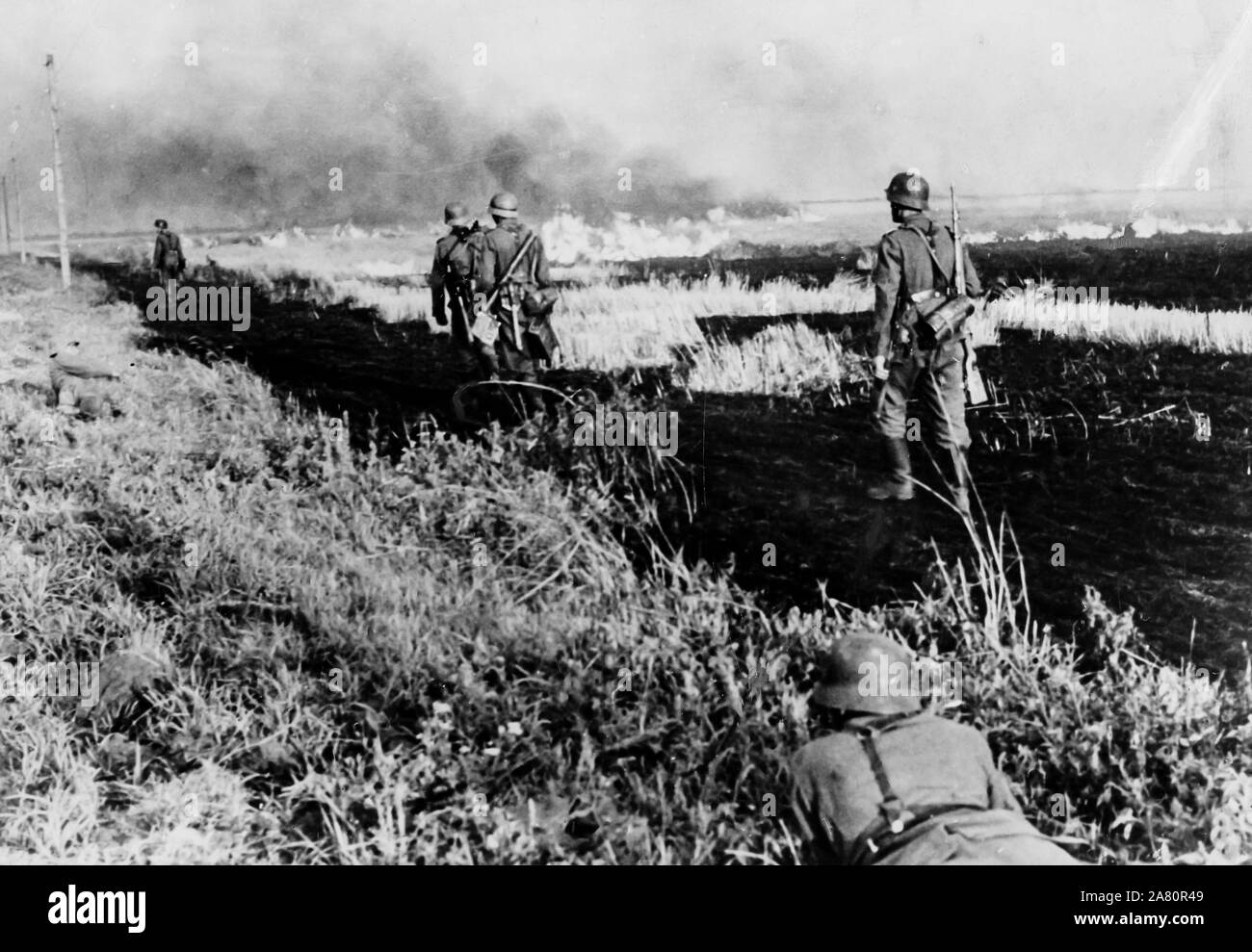 Deutsche Infanterie an der russischen Front, der Zweite Weltkrieg, 1942 Stockfoto