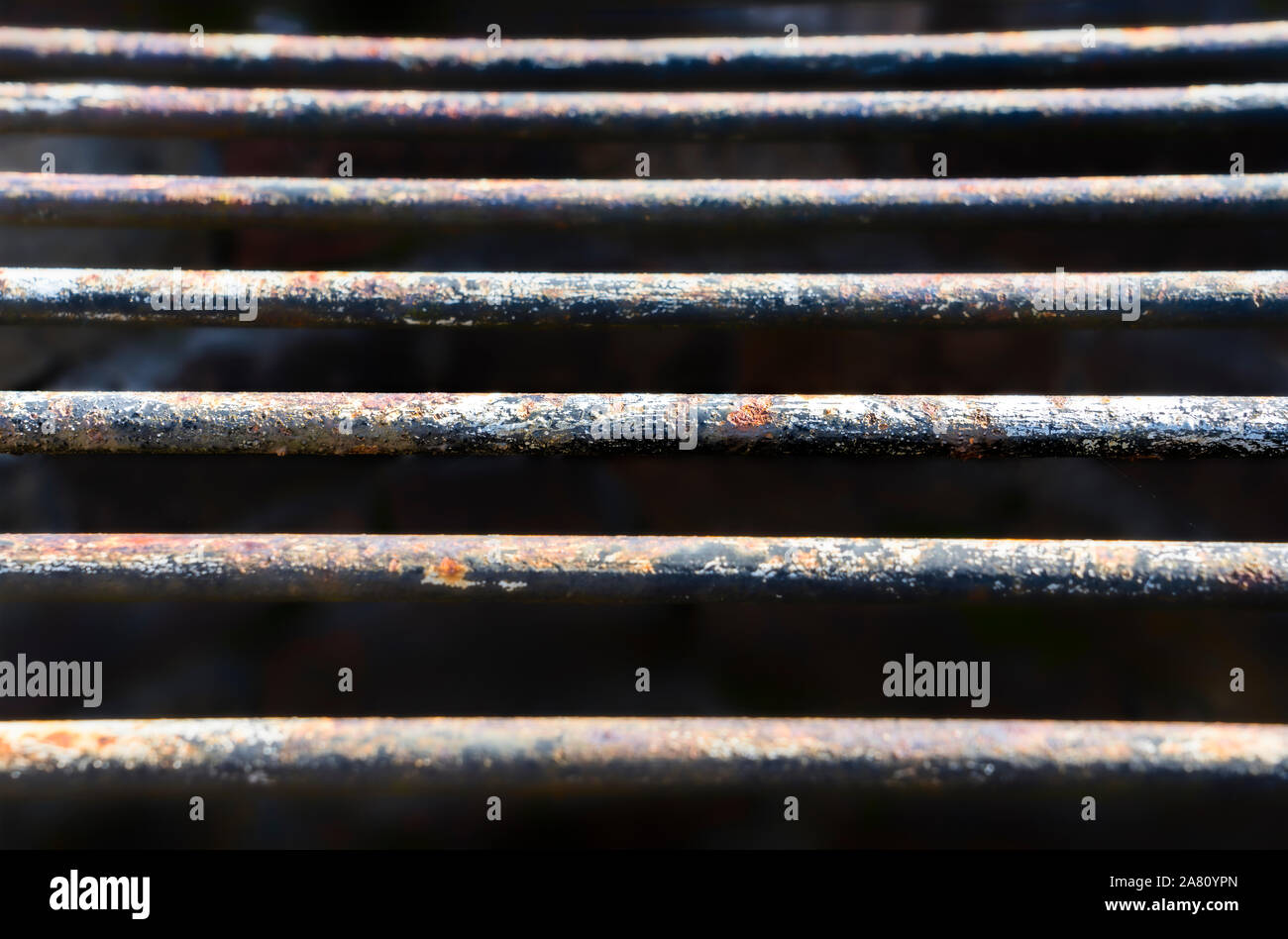 alte rostige Metallgitter, Metallstruktur Stockfoto