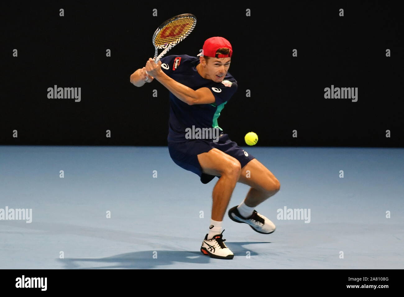 Mailand, Italien. 5 Nov, 2019. Alex de minaurduring Next Gen ATP-Finale - Turnier Runde - Alex De Minaur vs A. Davidovic, Fokina, Tennis Internationals in Mailand, Italien, 05. November 2019 - LPS/Alessio Tarpini Credit: Alessio Tarpini/LPS/ZUMA Draht/Alamy leben Nachrichten Stockfoto