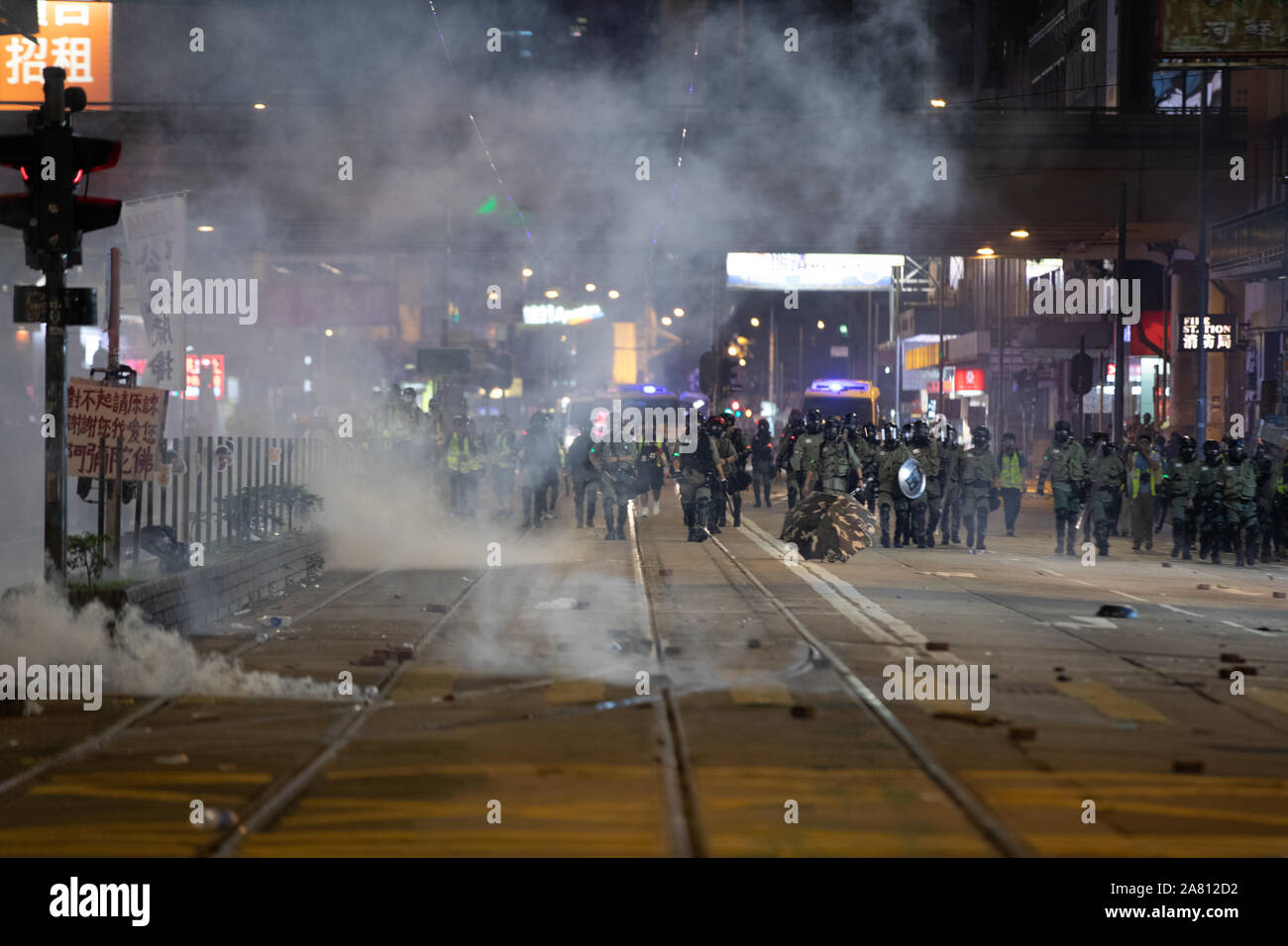 2. November Proteste in Hongkong Stockfoto