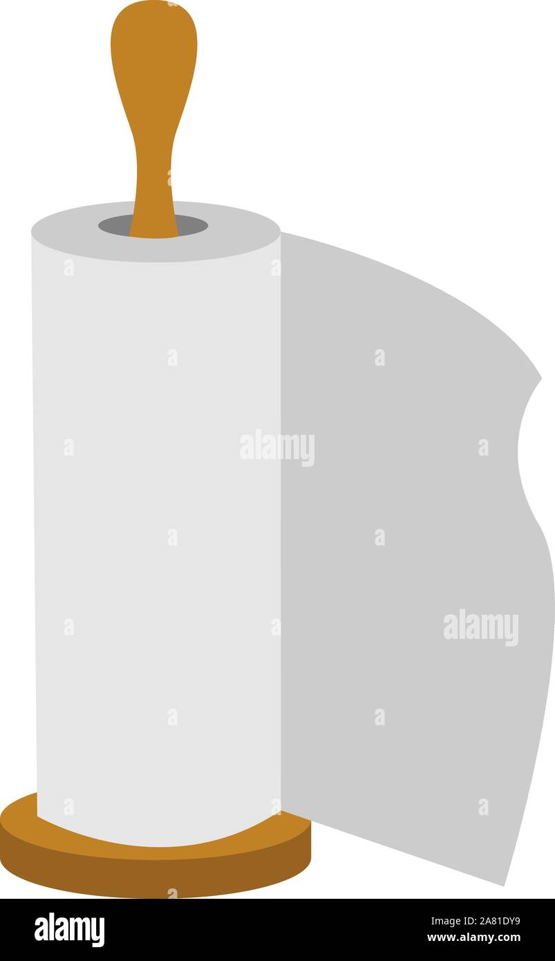 Serviette roll, Illustration, Vektor auf weißem Hintergrund. Stock Vektor
