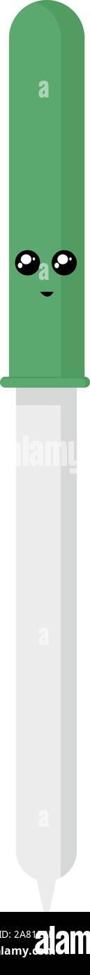 Pipette, Illustration, Vektor auf weißem Hintergrund. Stock Vektor