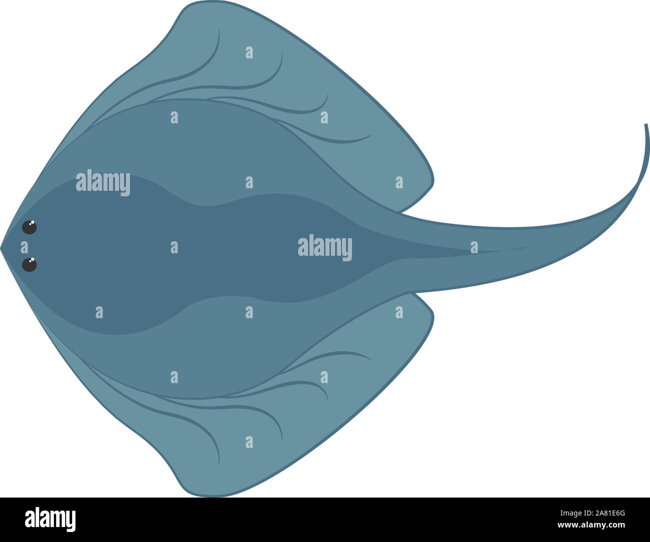 Meer Tier, Illustration, Vektor auf weißem Hintergrund. Stock Vektor