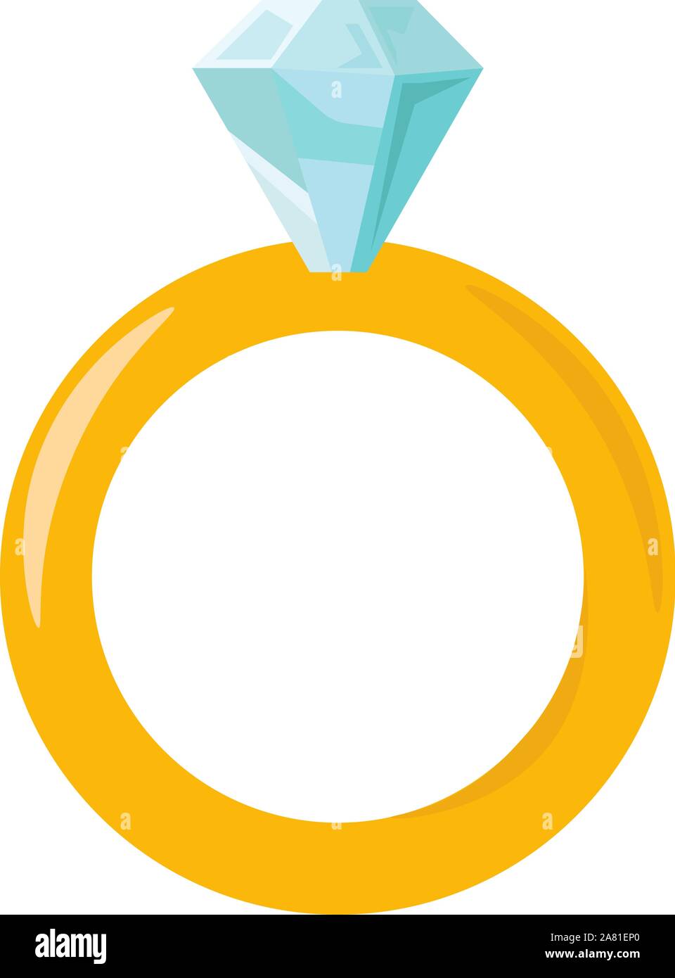 Golden Ring, Illustration, Vektor auf weißem Hintergrund. Stock Vektor