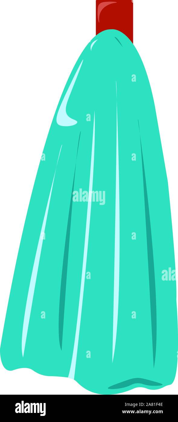 Blau Handtuch, Illustration, Vektor auf weißem Hintergrund. Stock Vektor Blau Handtuch, Illustration, Vektor auf weißem Hintergrund. Stock Vektor