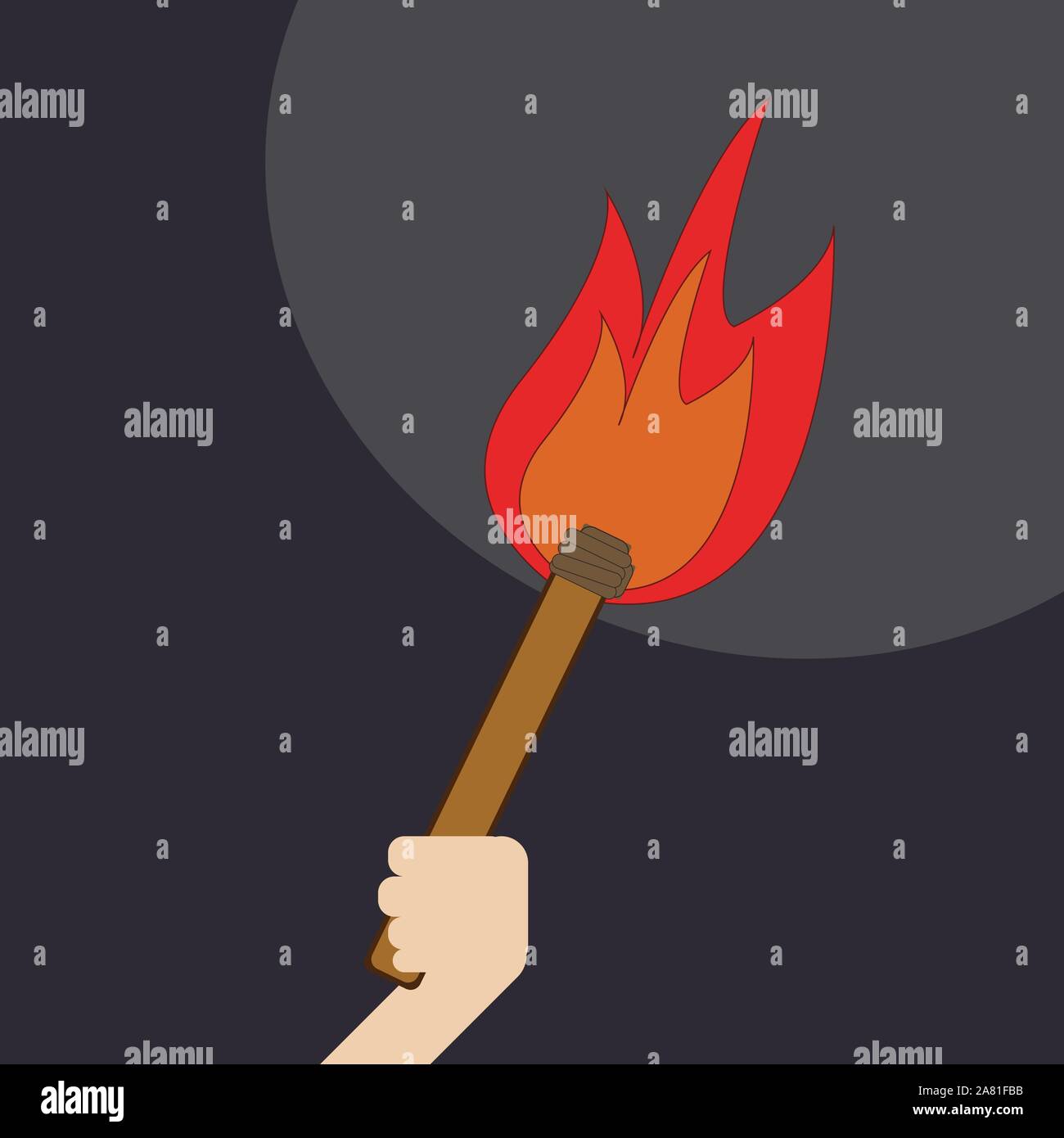 Taschenlampe, Illustration, Vektor auf weißem Hintergrund. Stock Vektor