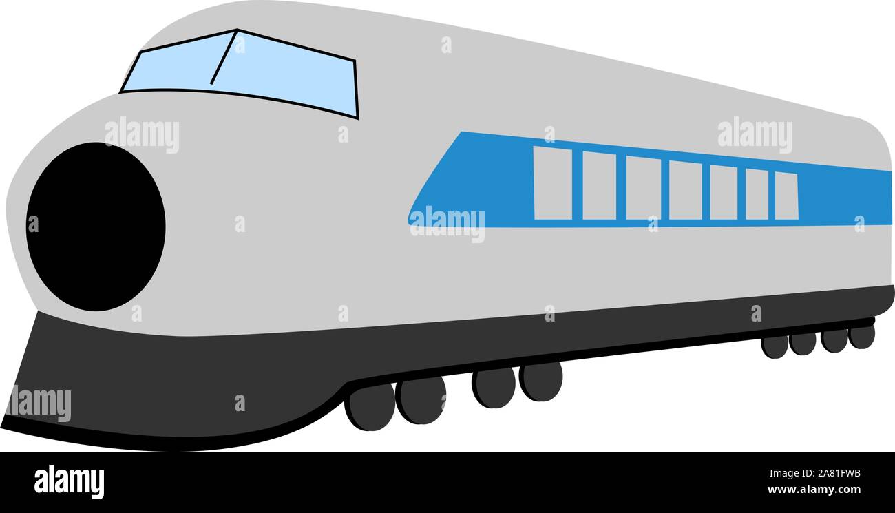 Zug Auto, Illustration, Vektor auf weißem Hintergrund. Stock Vektor