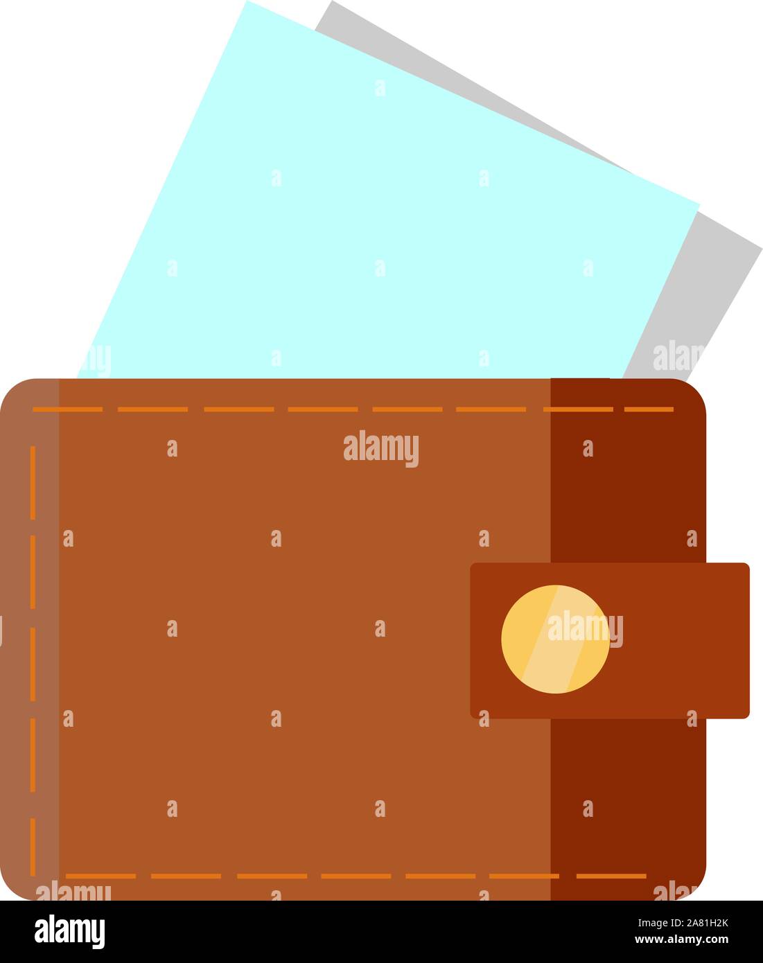 Wallet, Illustration, Vektor auf weißem Hintergrund. Stock Vektor