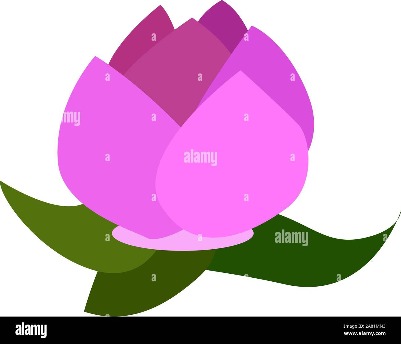 Lotus, Illustration, Vektor auf weißem Hintergrund. Stock Vektor