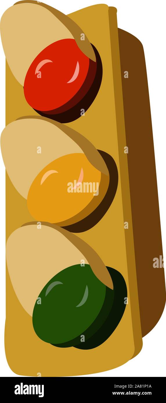 Ampel, Illustration, Vektor auf weißem Hintergrund. Stock Vektor