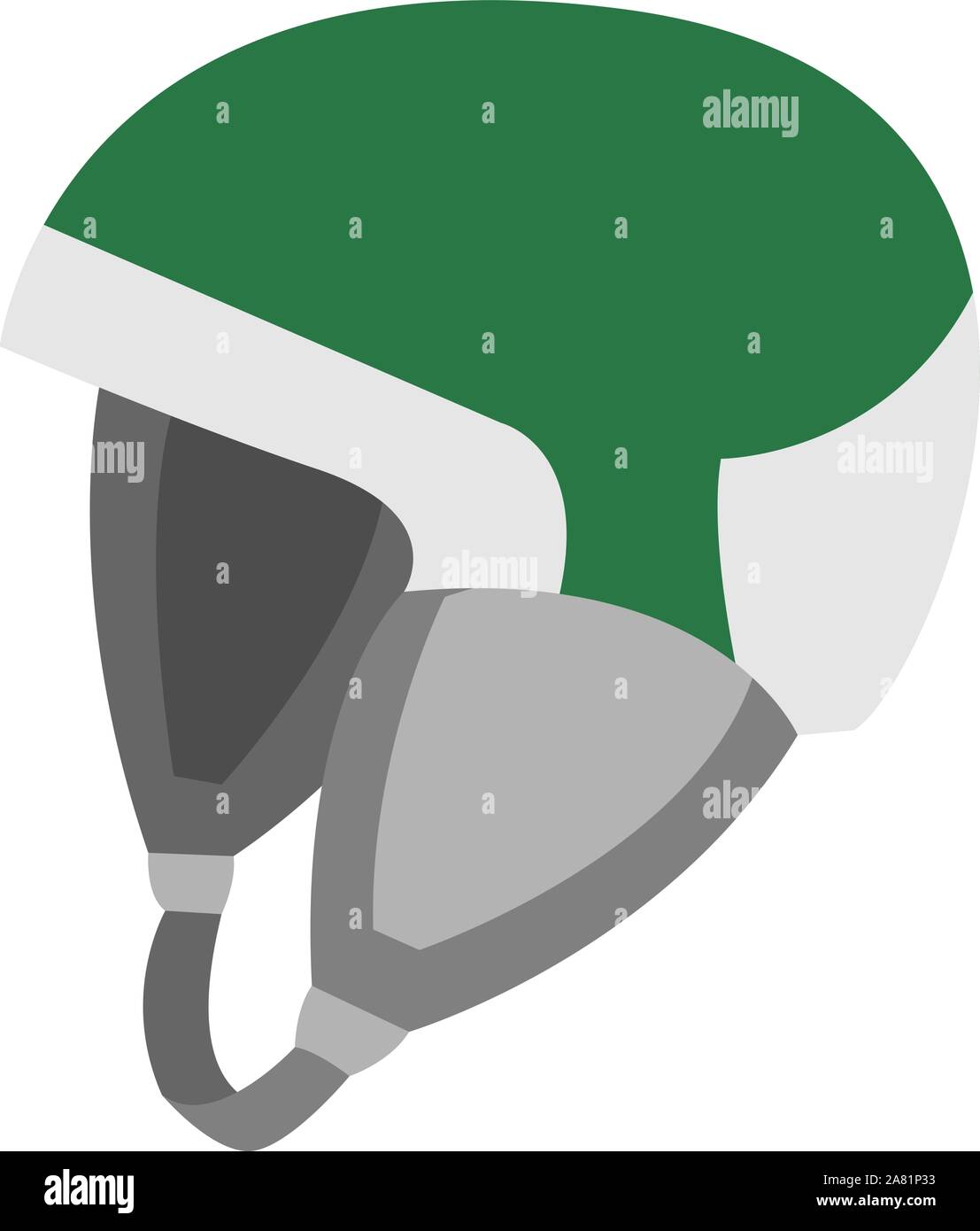 Skihelm, Illustration, Vektor auf weißem Hintergrund. Stock Vektor