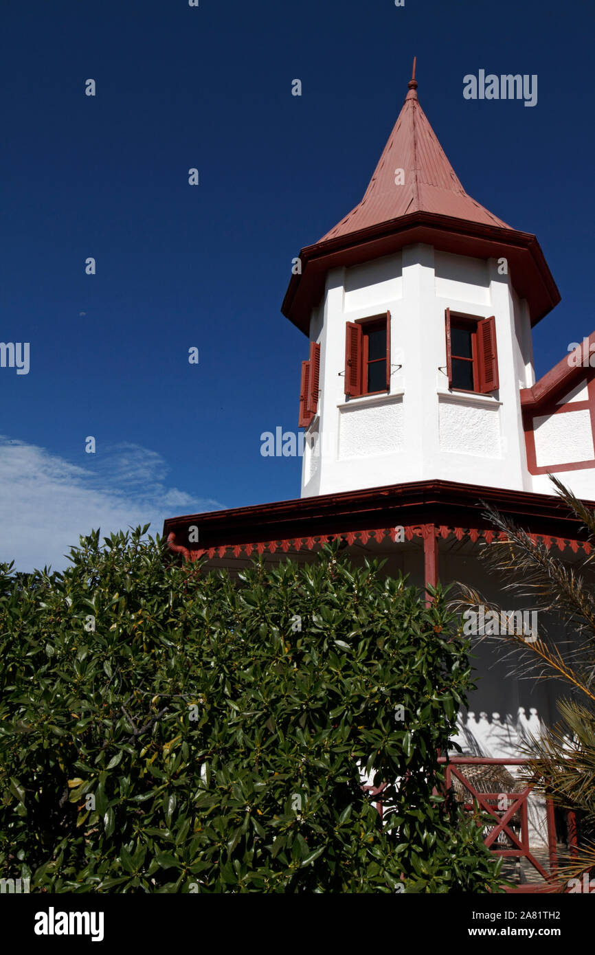 El Pedral Lodge, in der Nähe von Puerto Madryn, Provinz Chubut, Patagonien, Argentinien. Heiligtum des Vereins Global Pinguin. Außen Stockfoto