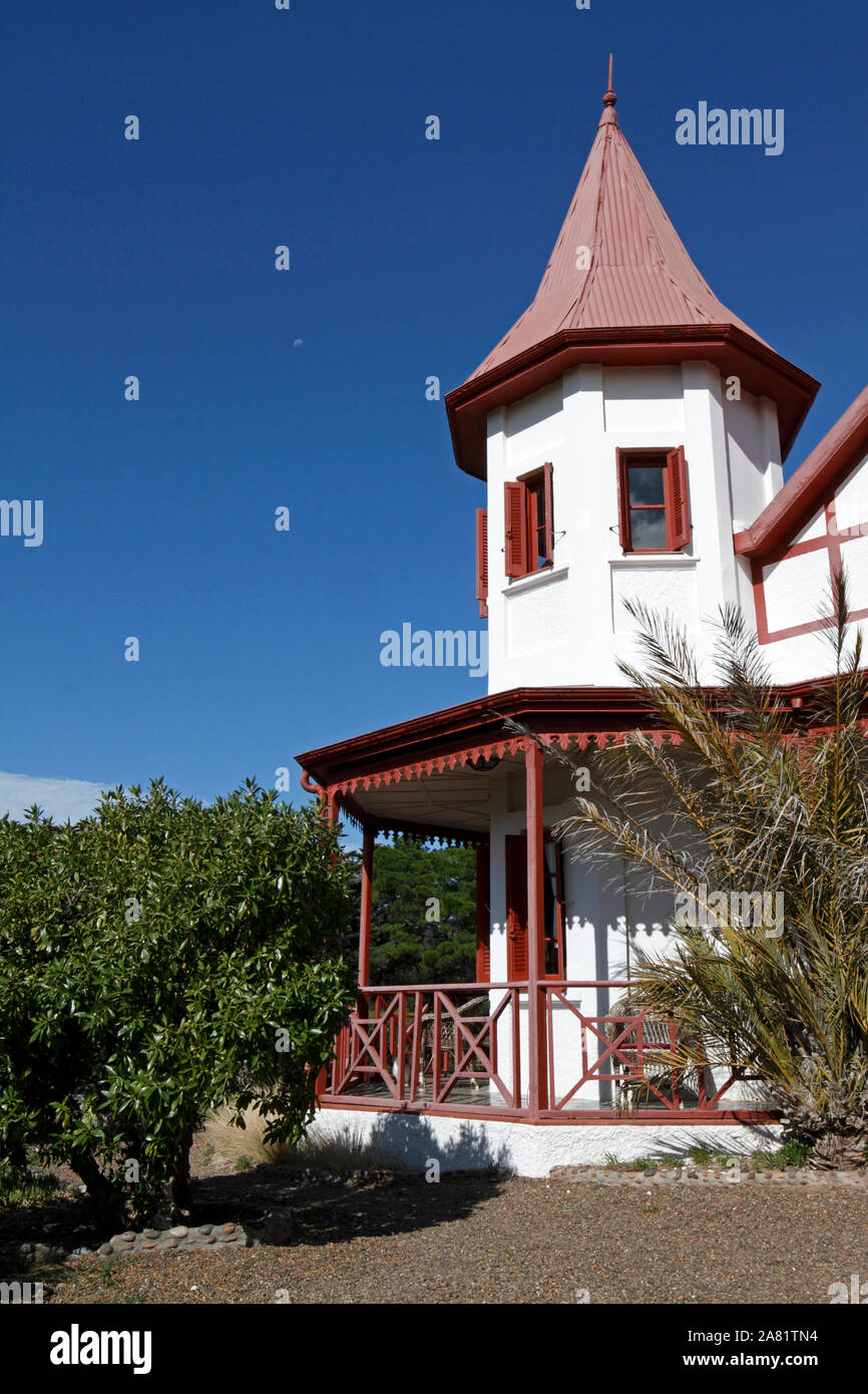 El Pedral Lodge, in der Nähe von Puerto Madryn, Provinz Chubut, Patagonien, Argentinien. Heiligtum des Vereins Global Pinguin. Außen Stockfoto