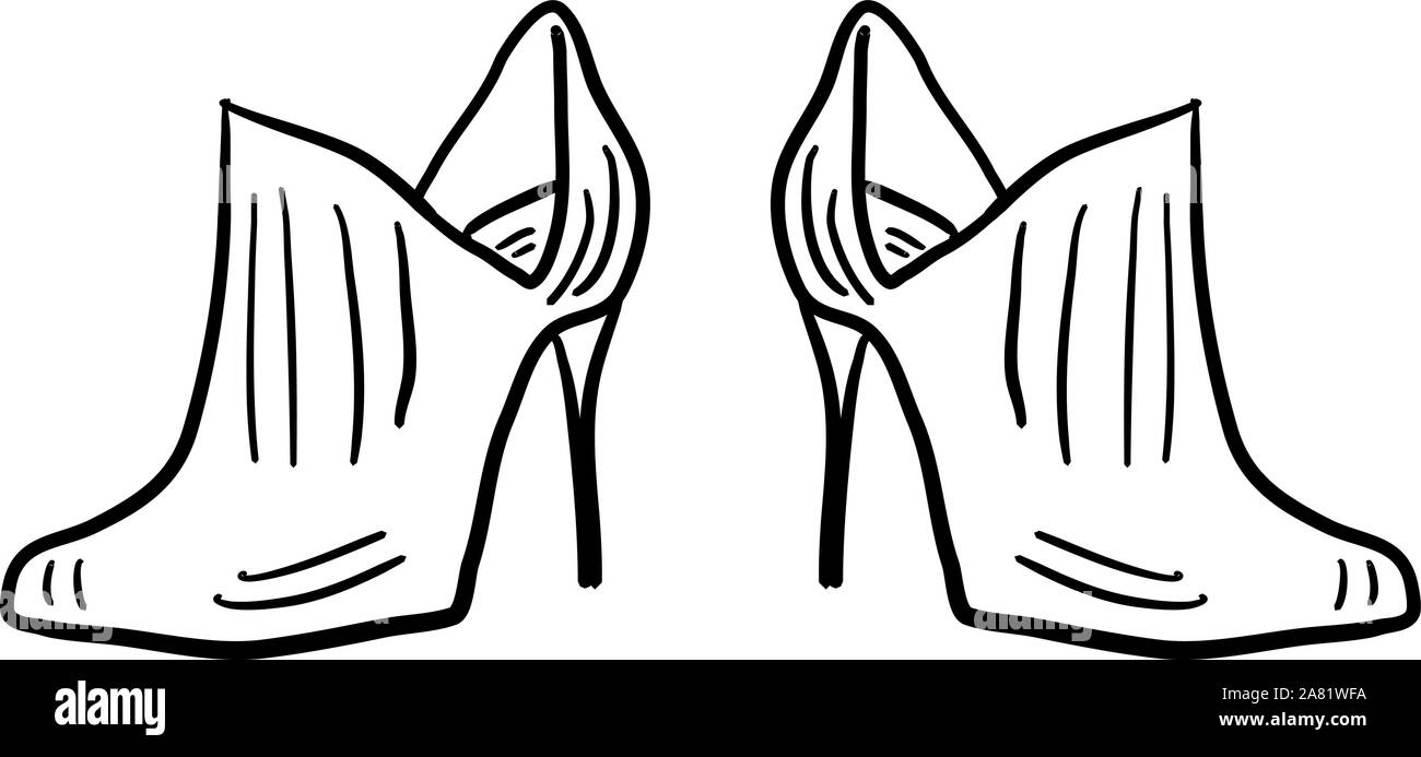Mädchen Schuhe Zeichnen, Illustration, Vektor auf weißem Hintergrund  Stock-Vektorgrafik - Alamy