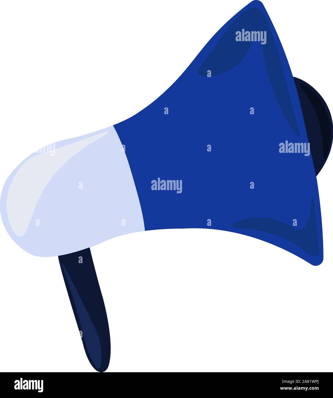 Megaphon, Illustration, Vektor auf weißem Hintergrund. Stock Vektor