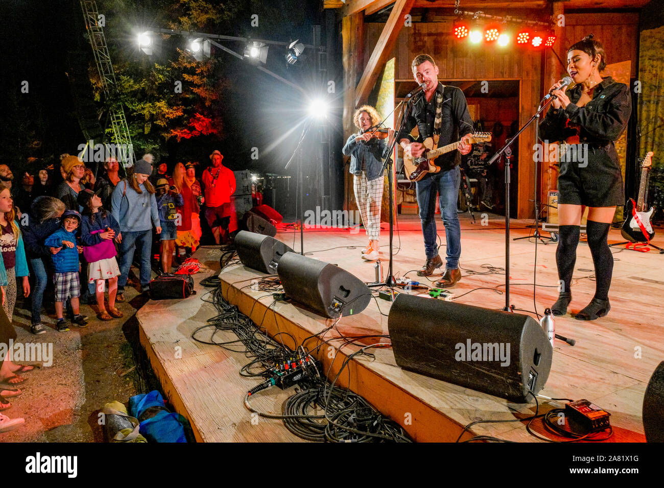 Die Kanister, Canmore Folk Music Festival, Canmore, Alberta, Kanada Stockfoto