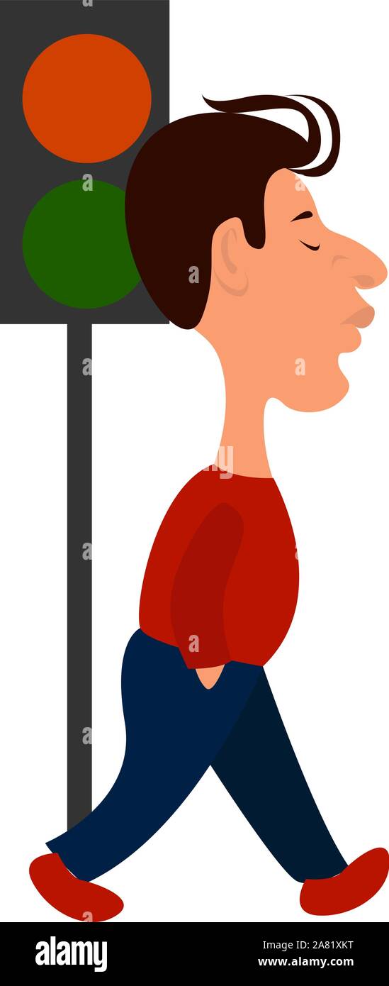 Grünes Licht, Illustration, Vektor auf weißem Hintergrund. Stock Vektor