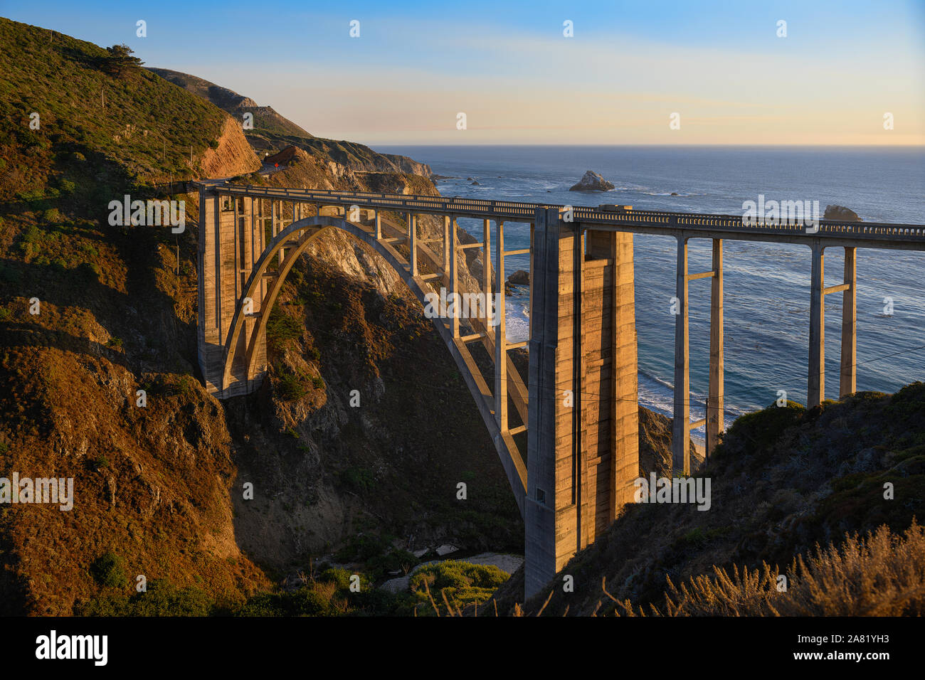 Bixby Creek Bridge auf dem California Coast Highway 1 Stockfoto