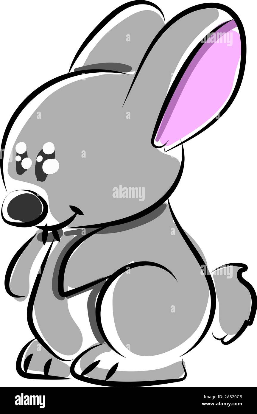 Fett Maus, Illustration, Vektor auf weißem Hintergrund. Stock Vektor