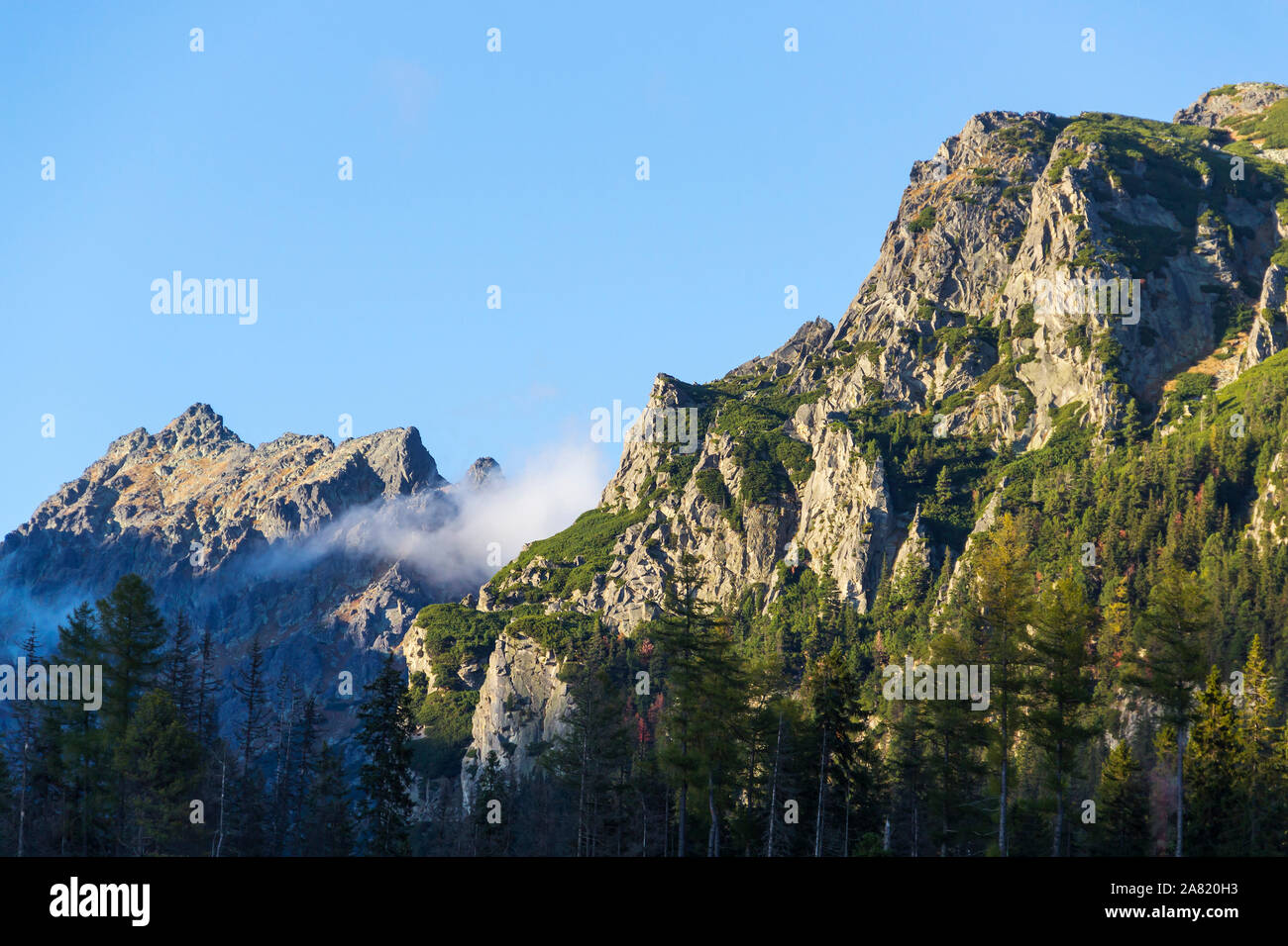 Die schöne Landschaft der Hohe Tatra (Vysoke Tatry) National Park, Slowakei Stockfoto