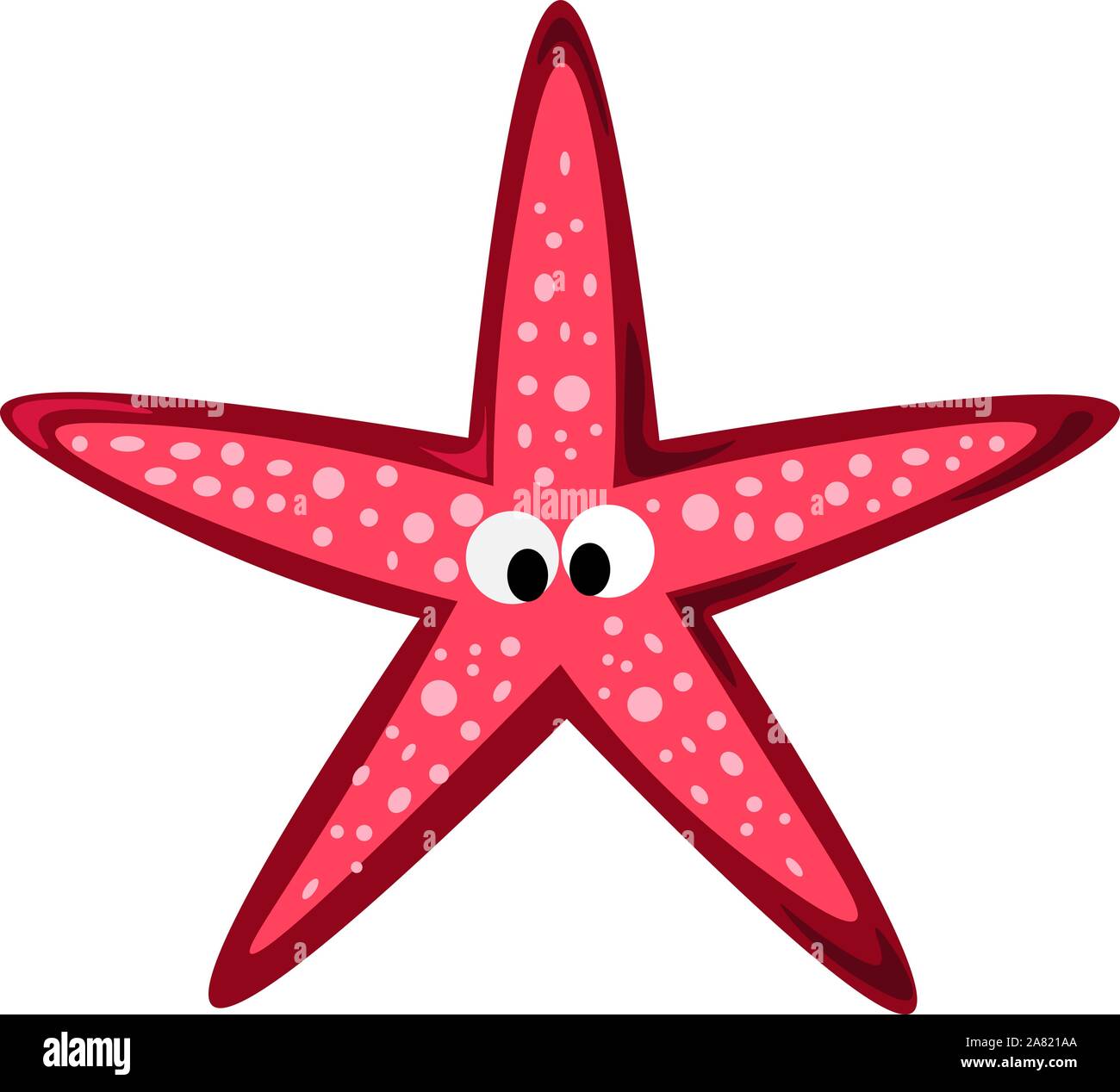 Seesterne, Illustration, Vektor auf weißem Hintergrund. Stock Vektor