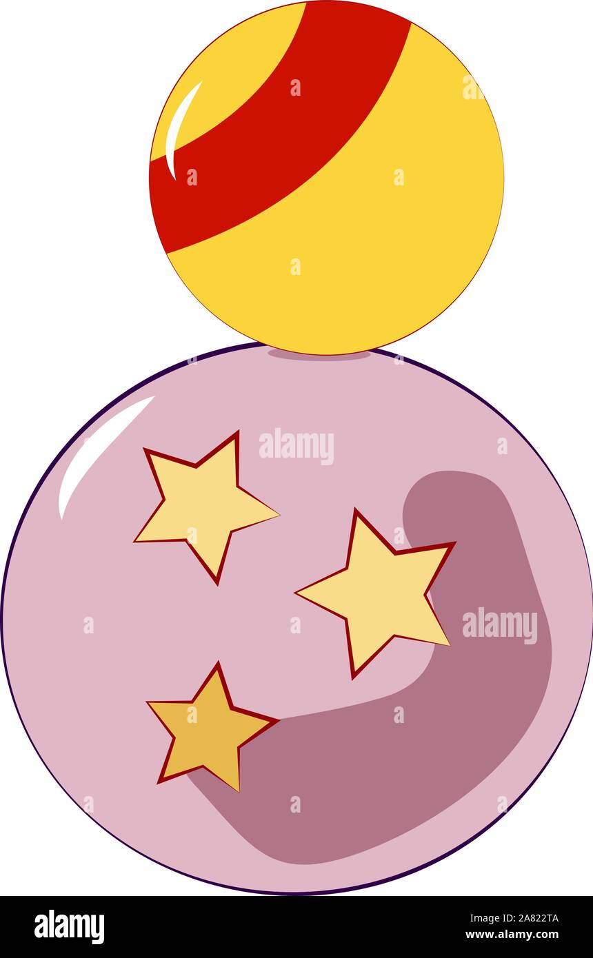 Kugeln, Illustration, Vektor auf weißem Hintergrund. Stock Vektor