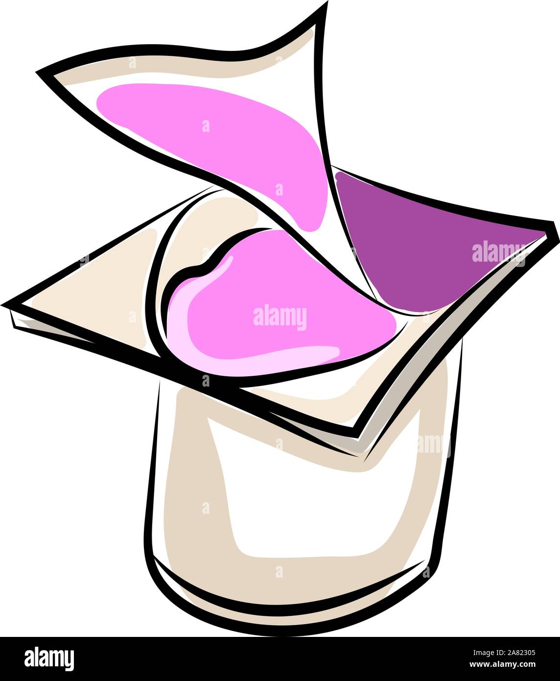 Joghurt, Illustration, Vektor auf weißem Hintergrund. Stock Vektor