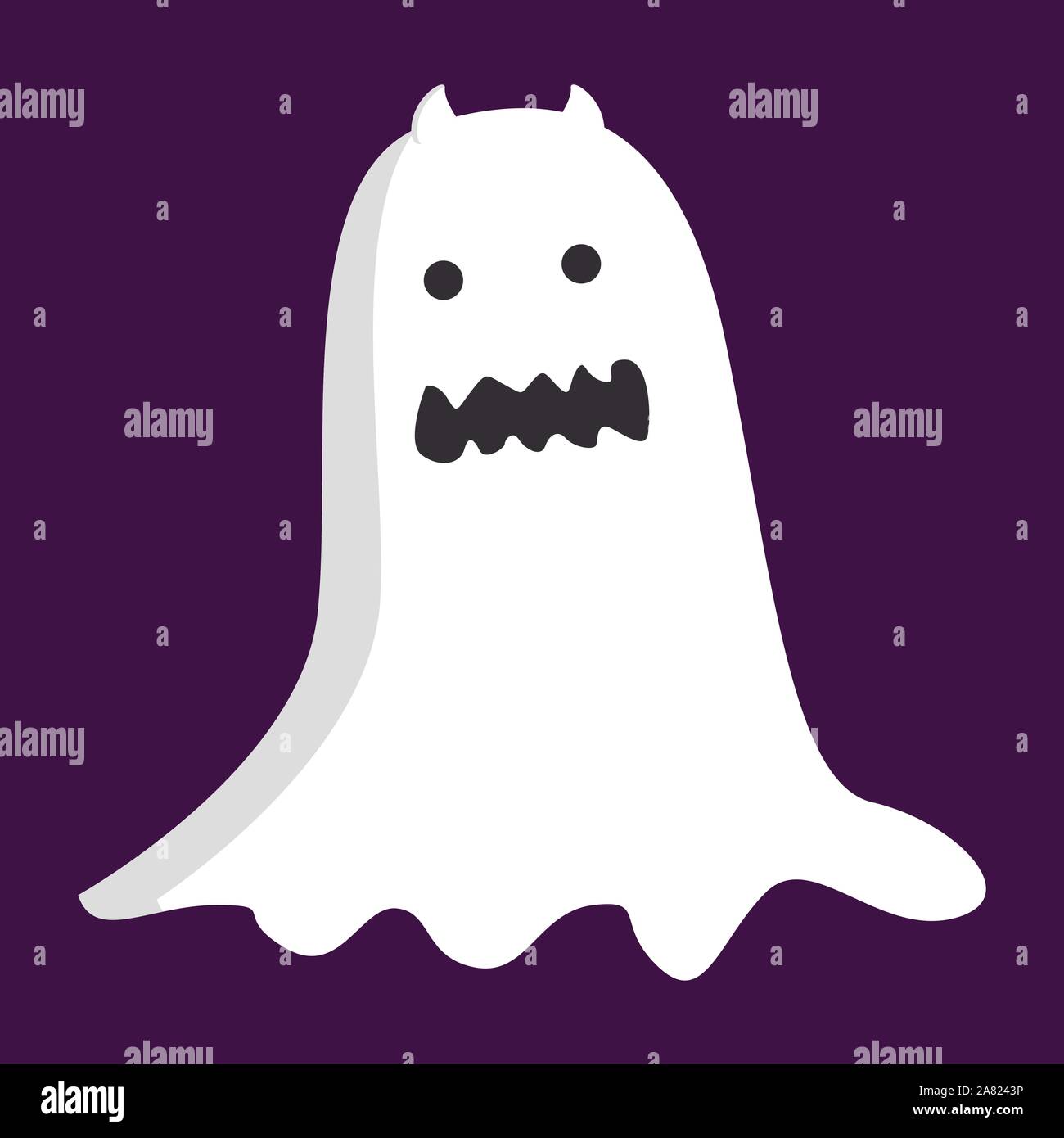 Beängstigend, ghost, Illustration, Vektor auf weißem Hintergrund. Stock Vektor