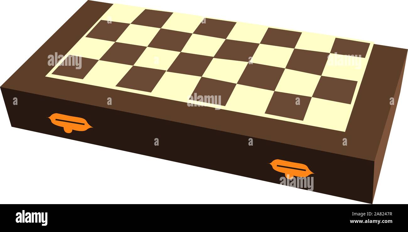 Schachbrett, Illustration, Vektor auf weißem Hintergrund. Stock Vektor