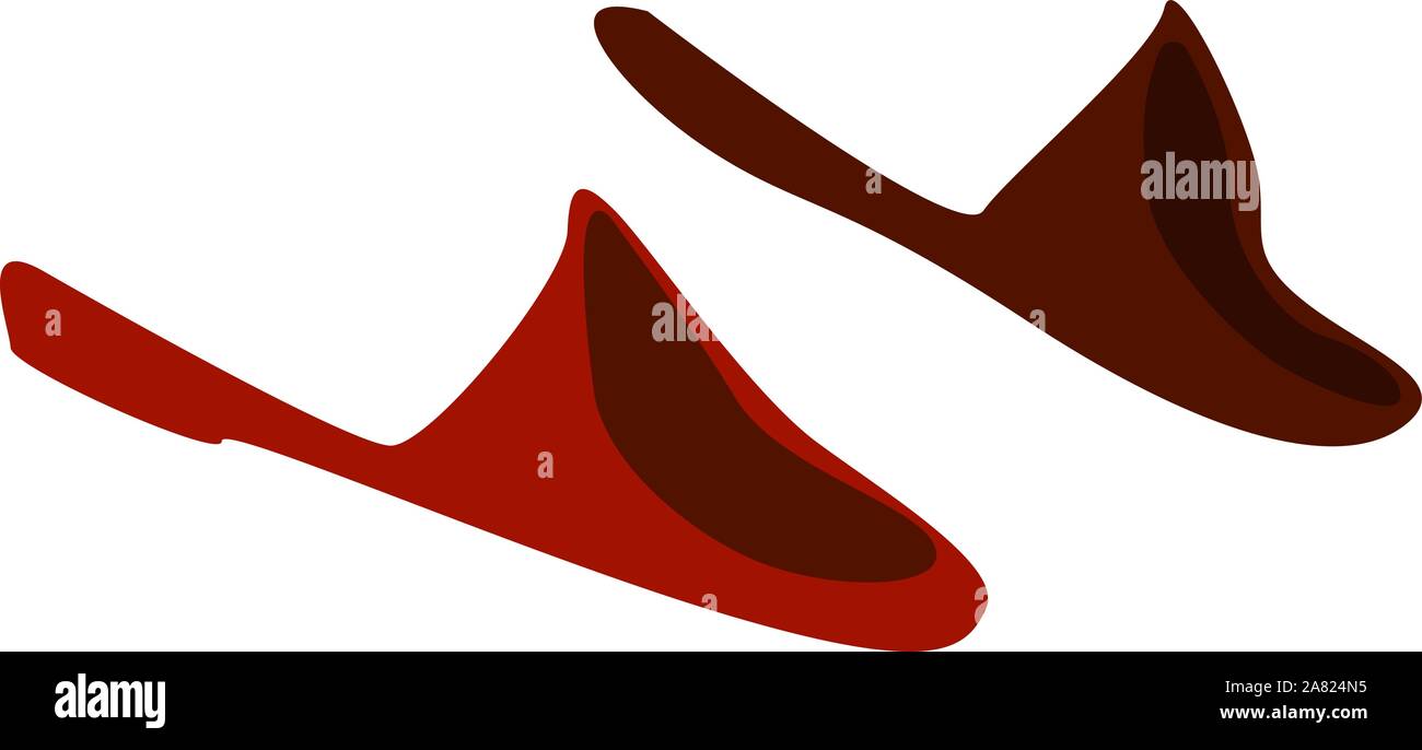 Home Schuhe, Illustration, Vektor auf weißem Hintergrund. Stock Vektor