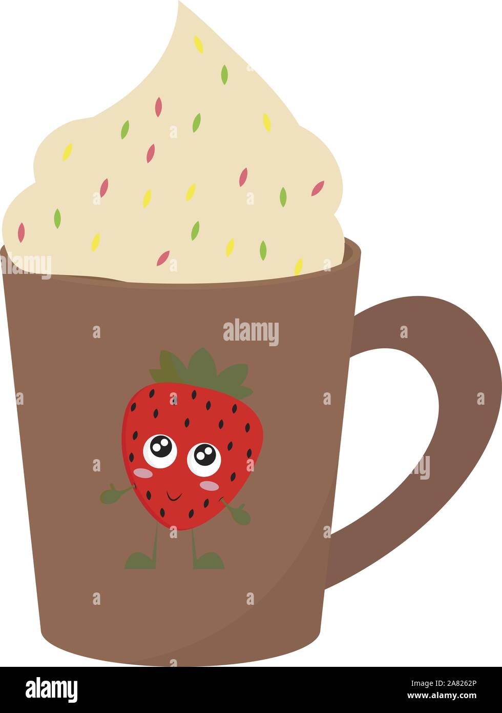 Heiße Schokolade, Illustration, Vektor auf weißem Hintergrund. Stock Vektor