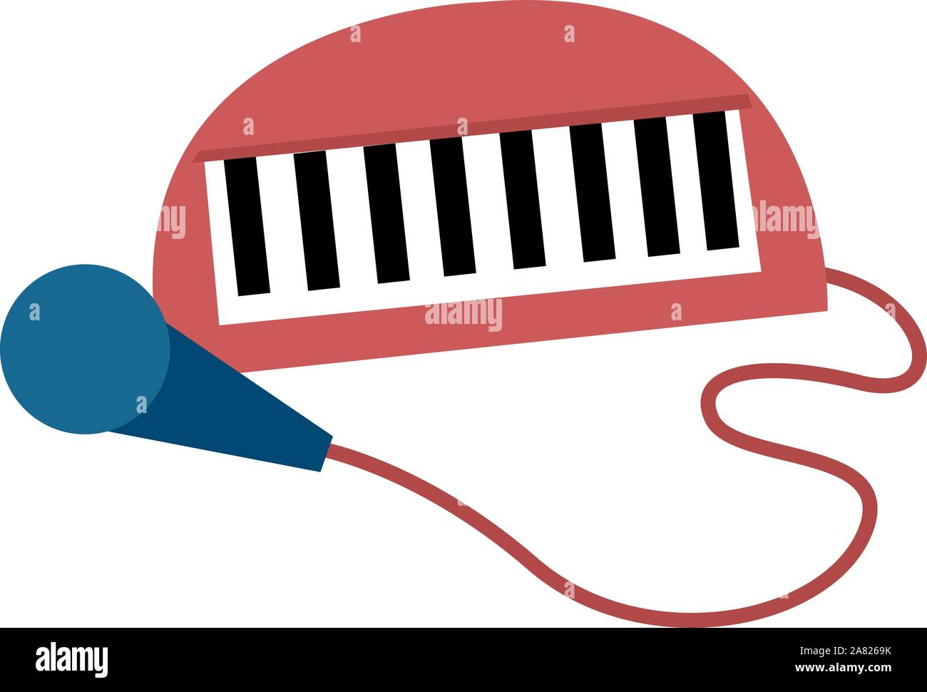 Mikrofon, Illustration, Vektor auf weißem Hintergrund. Stock Vektor