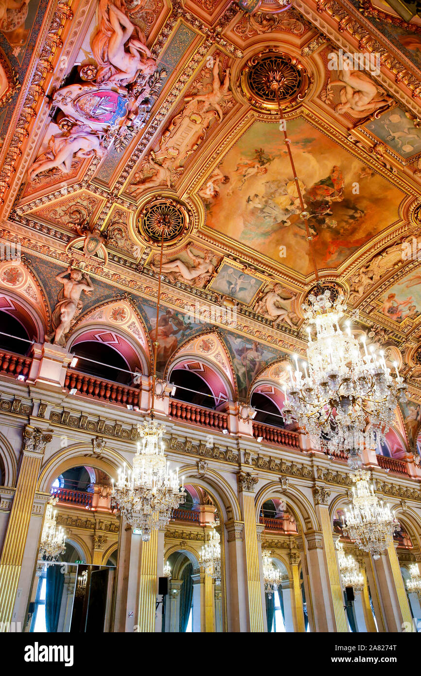 Salle des Fêtes de l'Hotel de Ville de Paris, Frankreich Stockfoto