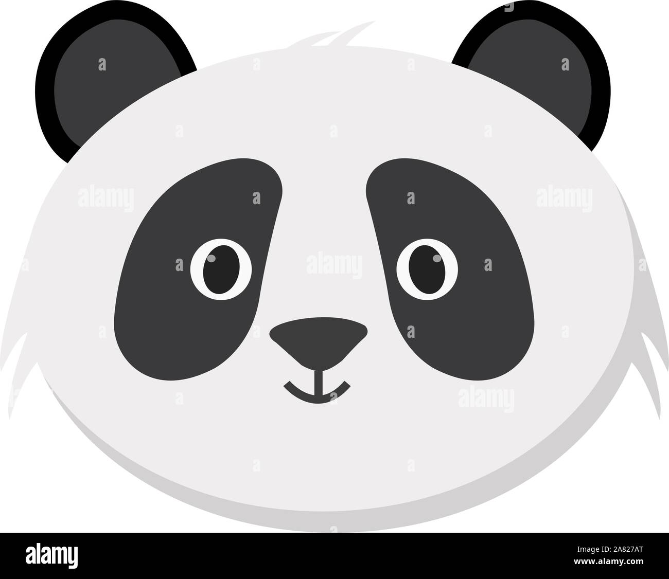 Pandas Kopf, Illustration, Vektor auf weißem Hintergrund. Stock Vektor
