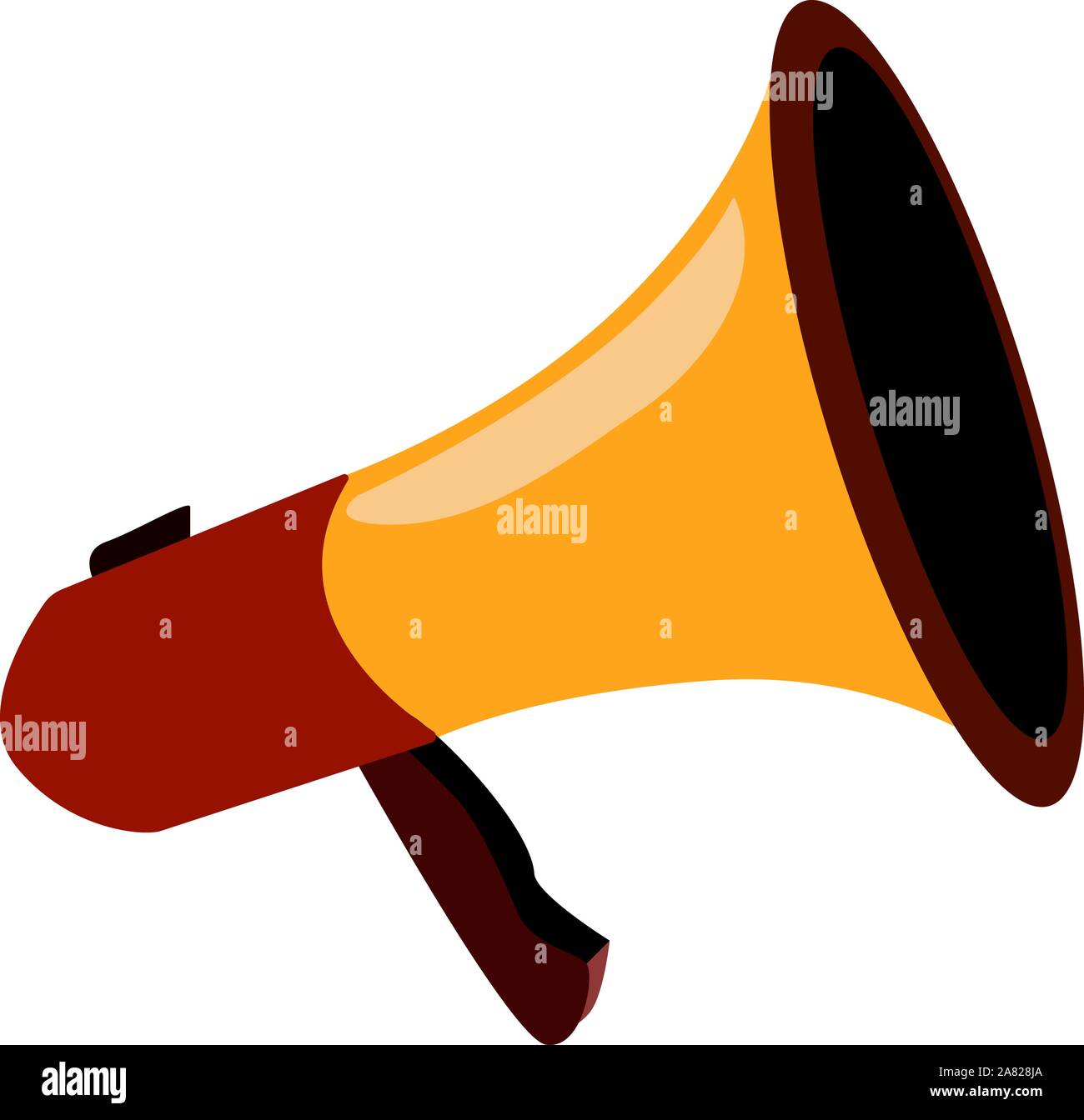 Megaphon, Illustration, Vektor auf weißem Hintergrund. Stock Vektor