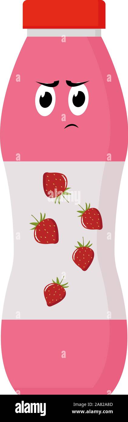 Joghurt, Illustration, Vektor auf weißem Hintergrund. Stock Vektor
