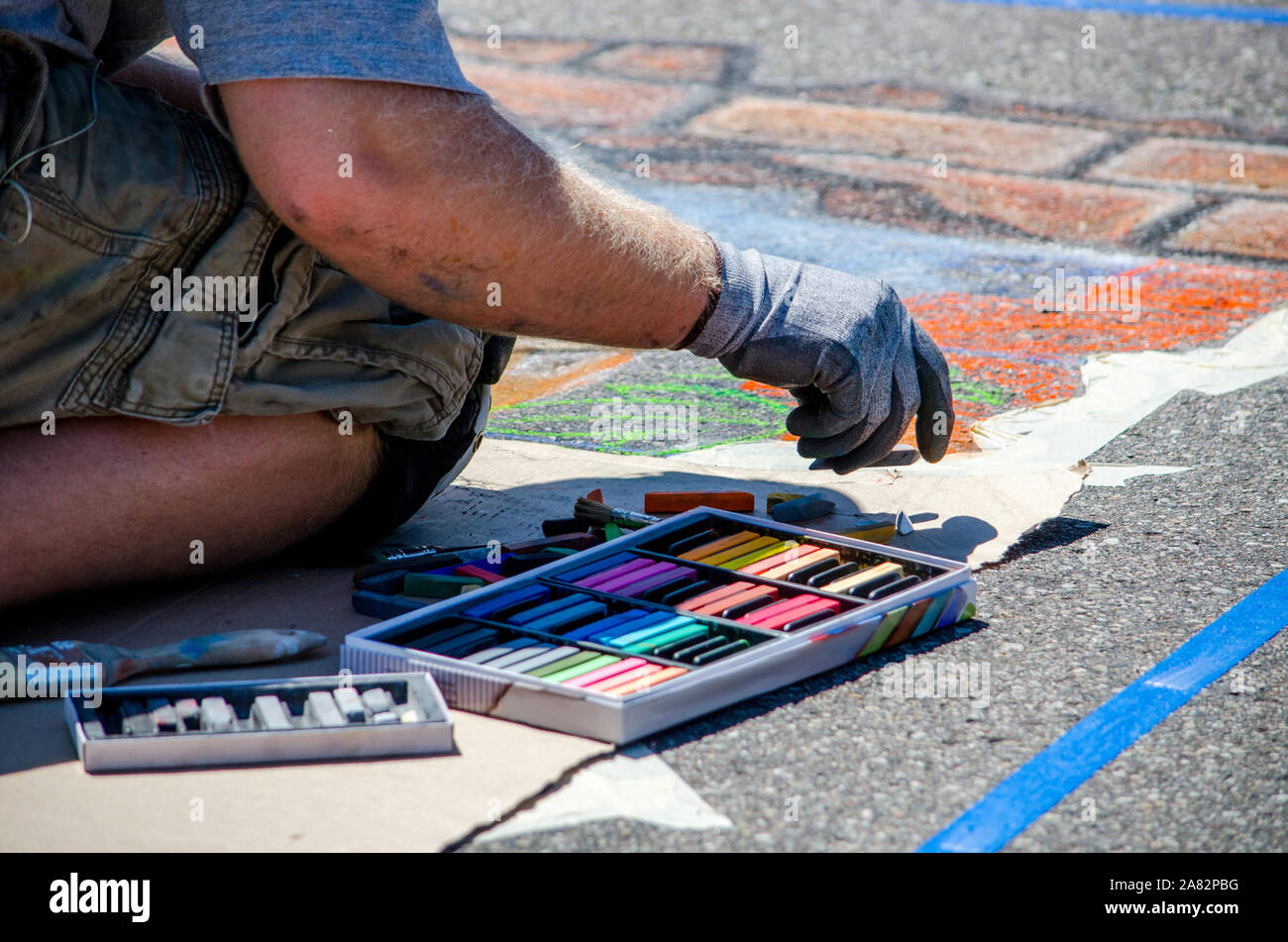Person, Street Art Stockfoto